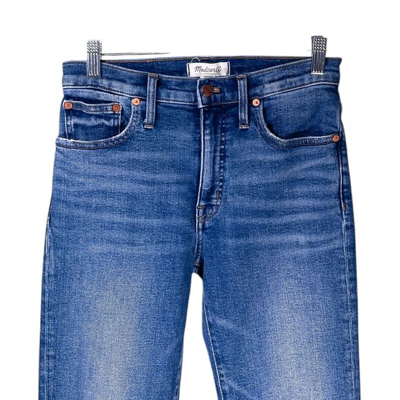 Madewell Women's Mid-Rise Classic Straight Jeans Medium Wash Blue Denim Size 26 - Picture 5 of 9
